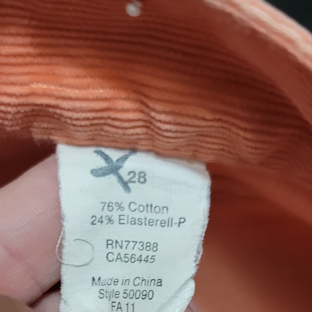 J.Crew Champagne Color Toothpick Corduroy Ankle Zippers Skinny Straight Jeans 28 - Picture 7 of 7